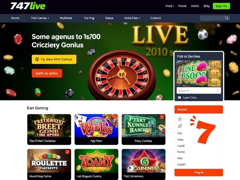 747PH live brings you the ultimate online gambling experience with real money casino games, sports betting, and live dealer action. Register today for exclusive bonuses and play at the best gambling site.